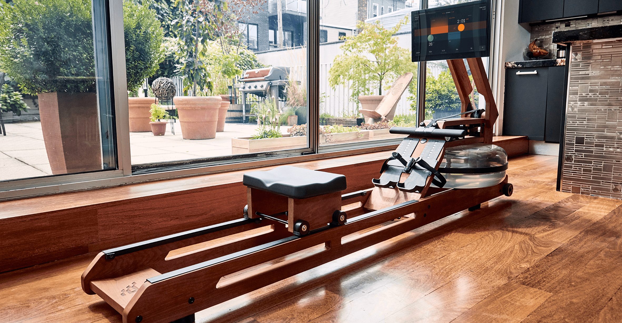 rower in living area